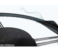 Per Ford Lotus Cortina MK1 Grigio Scuro Volante IN Pelle Cover Azzurro Cielo S.