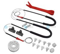 Per Ford Mondeo III Set Riparazione Alzacristalli Flessibile Freno - Ant. SX /