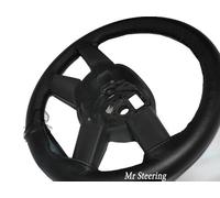 Per Ford Mondeo MK3 2000-2007 Nera Vera pelle Italiana Copertura Del Volante