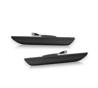 Per Ford Mustang 2015 2016 2017-2023 Rosso Bianco Lato Posteriore Parafango Indicatore Luminoso Posizione Luci Guida OEM Sidemarker Lampade 12V indicatori direzione(Smoked Lens Red)