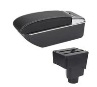 Per Ford Per EcoSport 2013 2014 2015 2016 2017 2018 Scatola Bracciolo Per Auto Scatola Portaoggetti Per Console Centrale MTVTFECEWG(D3 Black white NoUSB)