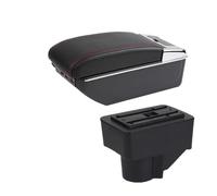 Per Ford Per Fiesta 3 2011 2012-2018 Scatola Portaoggetti Per Braccioli Auto Accessori Interni RESPUNEKBAH(C red line 7USB)