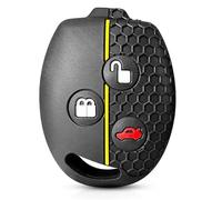 Per Ford Per Fiesta Mk7 Mk5 Mk6 Per Mondeo Per Focus 2 Mk2 Per Transit Per Ka Per Fusion Per C-MAX Copritastiera Custodia Chiave In Silicone Guscio Chiave(Black 1(yellowline))