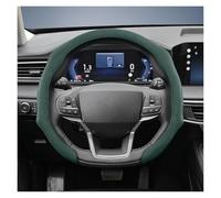 Per Ford, per Mondeo, per Mk4 Coprivolante in pelle scamosciata con chiusura a scatto, a forma di D(VERDE)