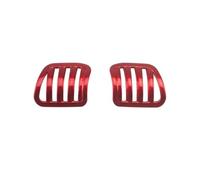 Per Ford Per Ranger Per Everest 2023 ABS Front Air Condition Outlet AC Vent Frame Trim Cover Car Interior Decorative HETEVSCCK(Red upper 2pcs)