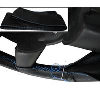 Per Ford Ranger MK3 Vera pelle Italiana Volante Cover Luce Blu Punto