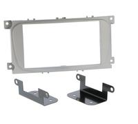 Per Ford S-MAX WA6 Placca Autoradio Cornice a Incasso 2-DIN Doppio Din Argento