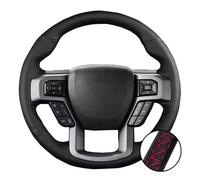 Per Ford XLT 2015 2016 2017 Coprivolante in pelle cucito a mano Coprivolante(Rosso)