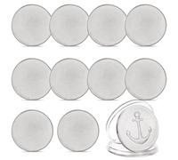 Per forniture da collezione commemorativa da viaggio, incisione fai da te 1.57, ferro con bordi filettati con custodie di protezione acriliche, sfida vuota da dieci pezzi