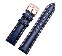 per fossili BQ2363/2453 ME3099 3052 3054 FS5380/5453 FS4735 FS4812 Cingcio di mucca Cinta d'oro venata Vintage Voline in pelle 20 22mm (colore: oro rosa blu, dimensioni: 24mm)