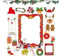 per Foto Natalizie - Decorazioni per Feste con per Photobooth Natalizi - 21 Pezzi Set Fotografico Festivo Per Bambini Amici Famiglia Adulti Ragazzi Ragazze