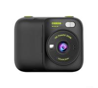 per fotocamera per istantanea con 3 Rotoli per carta Inclusi | Schermo IPS HD 2.4 pollici, visione per chiara, pulsanti grandi, ideale per mani piccole, uso facile(Black)