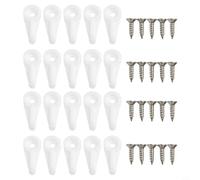per frameless Specchio Holder 20pcs plastica staffa a parete per (D 20pcs) | Design in plastica trasparente, per un look invisibile, tiene il vetro sicuro, include viti, facile installazione a parete
