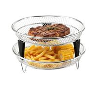 Per Friggitrice Ad Aria | Vassoio Impilabile Con Piedi In Silicone - Griglia Friggitrice Ad Aria 2 Pezzi Per Forno - Per Cottura Alla Grill La Disidratazione