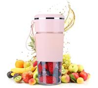 per frullatore personale, 300 ml, portatile, alimentato a batteria, in acciaio , mini miscelatore per succhi di frutta, per viaggi, sport, cucina, preparazione di bevande sane