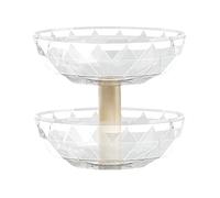 per frutta a più livelli, 20,5 x 20,5 x 18 cm, in PP, PET rimovibile a 2 livelli, a forma di, caramelle, con coperchio, per la casa, per tavolo, teatro, noci, feste, film, scrivania