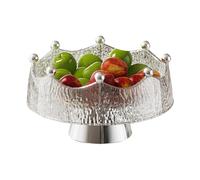 Per Frutta Di Lusso A Forma Di Corona - Design In Metallo Martellato Con Supporto, Vassoio Decorativo Per Insalata, Caramelle E Snack | Decorazioni Moderne Per La Tavola Di Casa Per Il Bancone