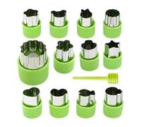 per Frutta e Verdura, Set Di 12 Pezzi Stampini Da Verdure, Formine per Biscotti con Forme di Frutta Estiva, Per Cottura, Pane, Fondente, Cucina, Scuola, Feste, Vacanze