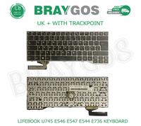 Per FUJITSU LIFEBOOK U745 E546 E547 E544 E736 Tastiera Laptop UK Con Trackpoint