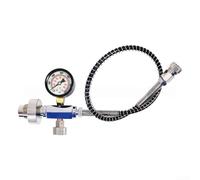 Per G5 8 Diving Inflator 24 Inch Full Spring Tube 6000Psi Manometro ad alta pressione Tubo resistente alle perdite Per Immersione Cilindro Riempimento e Trasferimento Aria Argento Leggero 413G Per