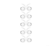 Per Galaxy Buds 4 Pro - Ganci per le orecchie in silicone, 5 paia di alette antiscivolo, morbide, coperture sportive per corsa, palestra, ciclismo, allenamento, colore nero (bianco)