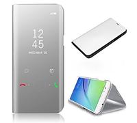 per Galaxy S7 Edge Smart Case, CrazyLemon PU Leather + PC Data Time Clear View Specchio Bright con cavalletto Wake Up e Sleep Function Smart Cover per Samsung Galaxy S7 Edge G9350 - Scheggia