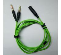 Per Gaming Cavo Sdoppiatore Cuffie 3.5mm Femmina a 2x 3.5mm Maschio 1.15m Verde