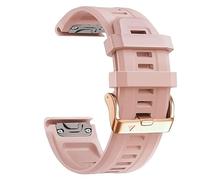 Per Garmin Fenix 7S/5S Plus/6S/5S/Instinct 2S/D2, cinghia di silicone morbido a forma rapida da 20 mm con fibbia rosa silicone Stradati di ricambio rapido.