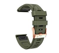 Per Garmin Fenix 7S/5S Plus/6S/5S/Instinct 2S/D2, cinghia di silicone morbido a forma rapida da 20 mm con fibbia rosa silicone Stradati di ricambio rapido.