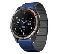 Per Garmin Quatix 7 Pro Dual Color Magnetic Quick Release 22mm Cinturino in sili