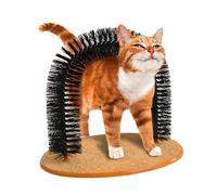per gatti auto-toelettatura - Gattino massaggiante e graffiante | Pet Arch Self Grooming | Spazzola interattiva per la toelettatura del gatto con cuscinetto tiragraffi per studio soggiorno