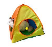 Per Gatti Portatili - Rifugio Per Gatti Interattivi | Colorful Pet Playpen | Tende per Esercizi Pieghevoli | Crotte Di Viaggio Incinta Colorata per Giardino, , Balcone, Soggiorno E