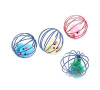 Per Gatto Giocattolo Palline Mouse Interattivo da Gabbia Peluche Ferro Filo