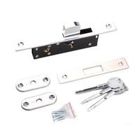 per Gdfnmogo Serratura antifurto per porta scorrevole, stile stretto, hardware di sicurezza con chiavi incrociate per cancello di furgone, capannone, per mobili da finestra, lega di alluminio (HY-302A