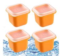 Per Ghiaccio Da Cocktail | Vassoio Per Cubetti Di Ghiaccio Con Coperchio,4 Pezzi Di In Silicone Antiaderente Per Feste Campeggio Bevande Caffè E Bar