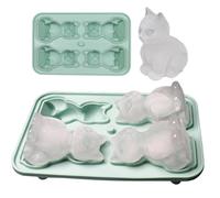 per ghiaccio in silicone 3D - Vassoi per ghiaccio a forma di animale, vassoio per cubetti da cocktail Easy Pop, innovativo vassoio per congelatore, design simpatico gatto per bevande