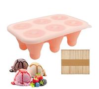 per ghiaccio in silicone, a prova di perdite, a prova di perdite, facile rilascio, stampo in silicone con bastoncini, per cioccolato, mousse, brownie, tartufi, dessert, fondente