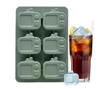 per ghiaccio in silicone | senza BPA Forma Televisione - Accessorio riutilizzabile per bevande con coperchio per casa cucina bar caldo whisky vino