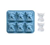 per Ghiaccio in Silicone,Stampo Non Stick a 6 Cavità con Forma di - Stampo Silicone per Ghiaccio per Whisky - per Whisky, Bourbon, Vino, Caramelle, Cioccolato, Gelatina, Dessert, Festa, Vacanze, Bar