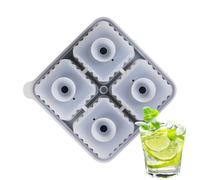 per Ghiaccio per Cocktail, 4 Cavità Vassoio Ghiaccio per Freezer, Forma per Cubetti Grandi Semplice Da Rimuovere per Feste Home Bar Matrimoni Cucina Bevute Whiskey Cocktail, Per Preparazione