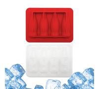 per Ghiaccio per Cocktail | 4 Scomparti Forma Bottiglia - Vassoi per Congelatore in Silicone con 4 Scomparti - Per Cocktail Whiskey Succo Caffè Festa Bar Clima Caldo