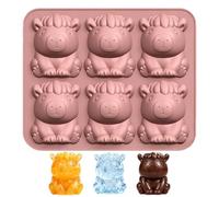per ghiaccio per whisky, in silicone antiaderente, flessibile, a forma di capibara, a 6 griglie, per whisky, caffè, birra, bevande fredde, bevande, riunioni di famiglia