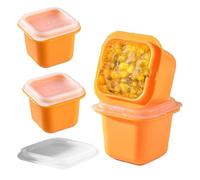 per Ghiaccio,Stampo per Creare Ghiaccio con Coperchio | 4 Forme Riutilizzabili in Silicone per Casa, Congelatore, Cocktail, Whisky, Caffè e Cucina Professionale