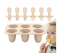 Per Ghiaccioli In Silicone, Formine per Cake Pop Fatte in Casa 6 Scomparti, Stampo Facile Sformo con Bastoncini per Gelati Vassoio per Dolci Budino Frutta Gelatina Cioccolato