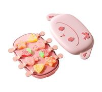 per ghiaccioli - Vassoio da dessert per congelatore, a forma di popsicxle, in silicone, design multi-sezione, con di rilascio facile per succhi, latte di soia, frullati, snack congelati