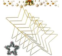 Per Ghirlanda - 6 Pezzi a Stella in Filo Metallico | Pentagramma Modello Per Creare Decorazioni,Per Artigianato Natale Matrimonio Halloween Fattoria