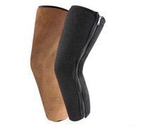 per ginocchiera Doppio per strato Lana Sintetica 40cm per ginocchiera | per Doppio per strato spesso, laterale, polsino elastico, 50cm lunghezza, nero universale(Brown-50cm)