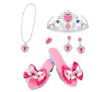 per Giochi di Travestimento da Principessa,Set Gioco di Ruolo da 5 Pezzi per Bambine - Giocattolo Principessa Gioielli Finti,Per il Gioco, il Compleanno, Halloween, le Festività, la Recita e gli Event