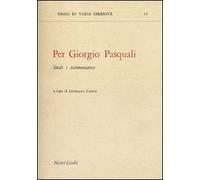 Per Giorgio Pasquali