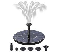 Per gli amanti degli uccelli selvatici, efficiente fontana ad energia solare, alimentata a energia solare, altezza 16,3 cm, altezza 50,8 cm, fontana nera per uccelli